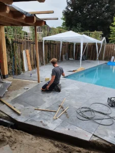 Aanleg terras en overkapping