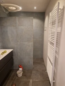 Badkamer met designer radiator